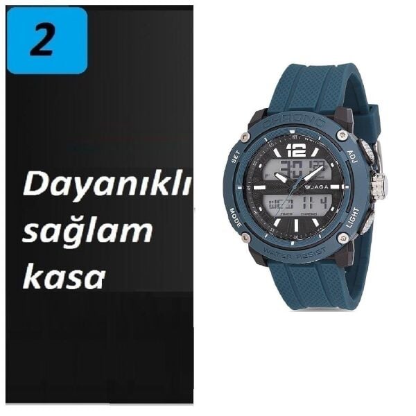 Jaga JL AD1220-4EAE 640081 Alarm Kronometre Aydınlatmalı Genç Çift Kol Saati