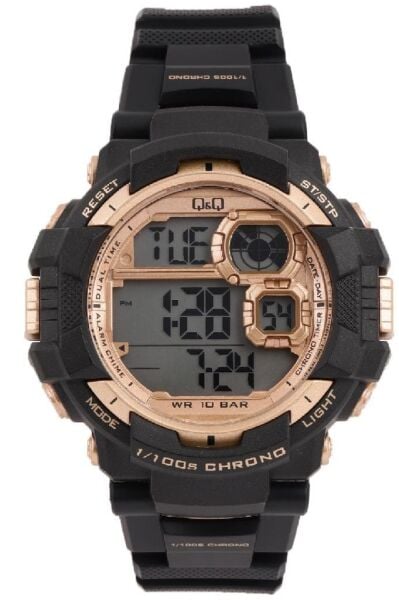Q&Q M143J007Y Siyah Renkli Alarmlı Tarihli Kronometreli Işıklı 10 Atm Genç Kol Saati