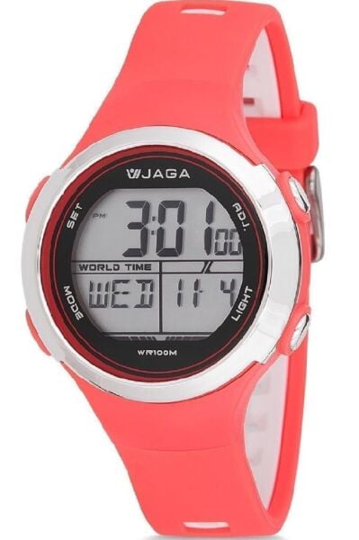 Jaga M1219-4GGB 7-12 Yaş Alarm Kronometre Aydınlatmalı Dijital Çocuk Kol Saati