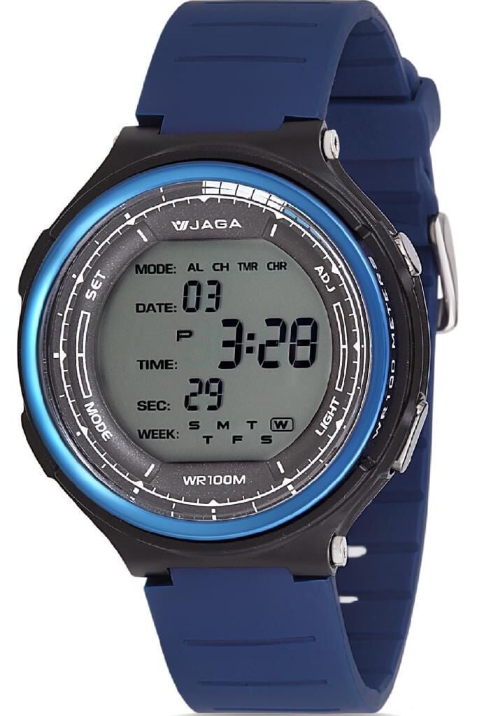 Jaga M1178-OEAE Dijital Alarm Kronometre Aydınlatmalı Dijital Genç Kol Saati