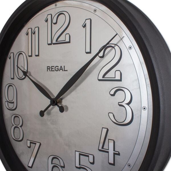 Regal 4510 BS Eskitme Ofis Salon Metal Duvar Saati