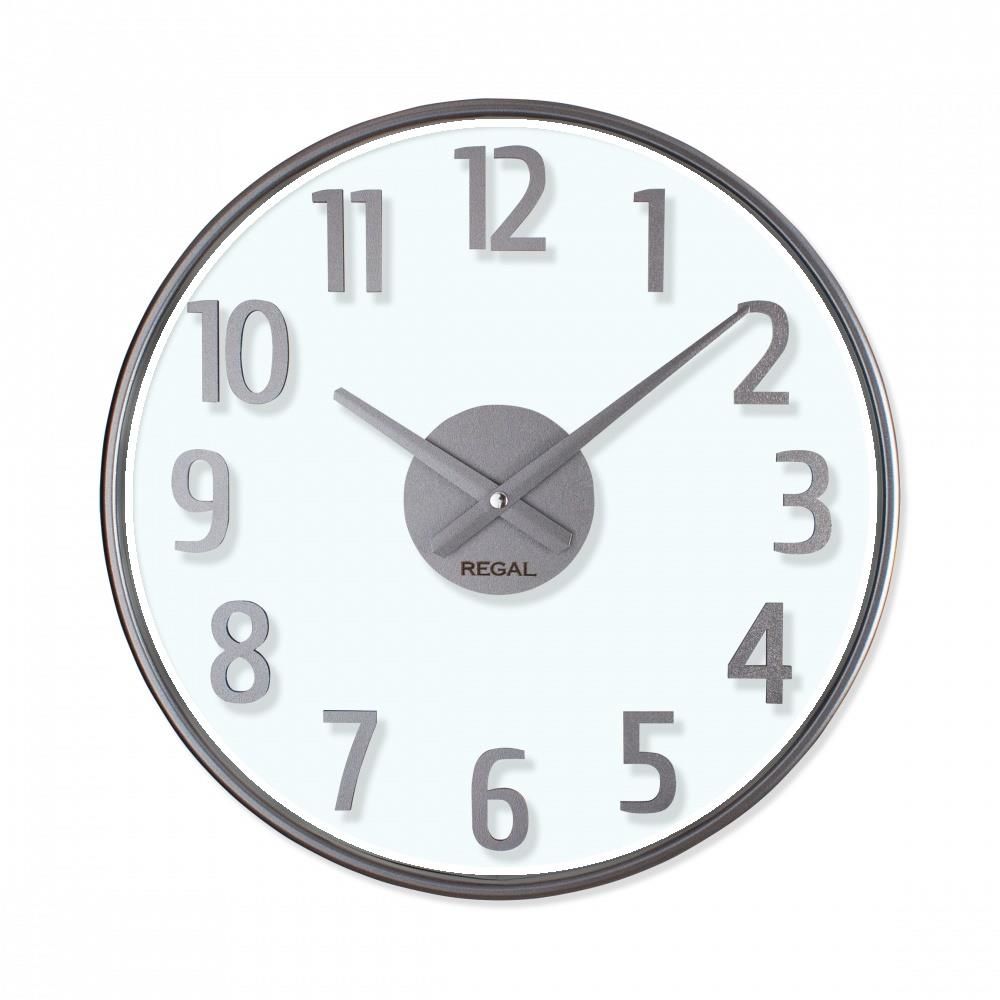 Regal 0638 F2 Opal Şeffaf Kadranlı Çift Cam Duvar Saati