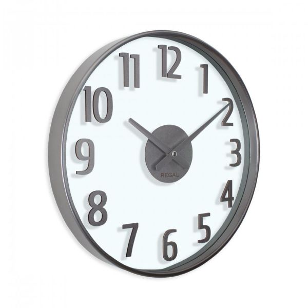 Regal 0638 F2 Opal Şeffaf Kadranlı Çift Cam Duvar Saati