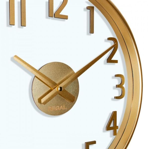 Regal 0638 G2 Opal Şeffaf Kadranlı Çift Cam Duvar Saati