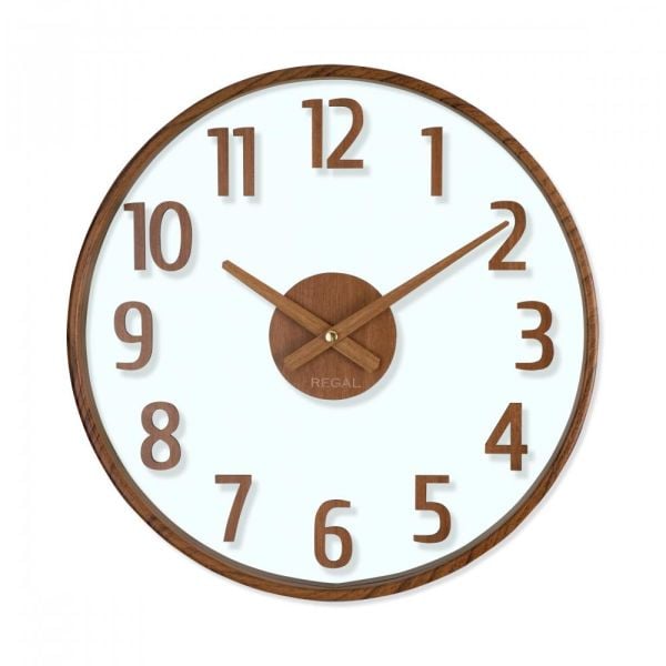 Regal 0638 A2 Opal Şeffaf Kadranlı Çift Cam Duvar Saati