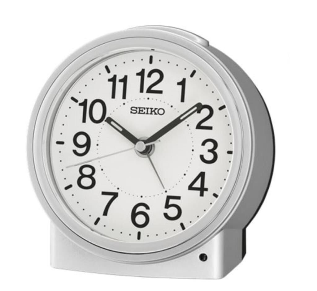 Seiko QHE199S 5 dk Ertelemeli Beep Alarm Sensörlü Otomatik Aydınlatmalı Masa Saati