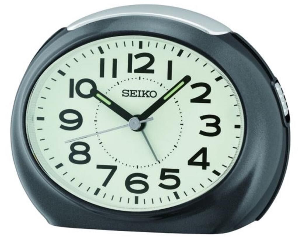 Seiko QHE193K Ertelemeli Bip Alarmlı Işıklı Sessiz Akar Saniyeli Uyku Modlu Masa Saati