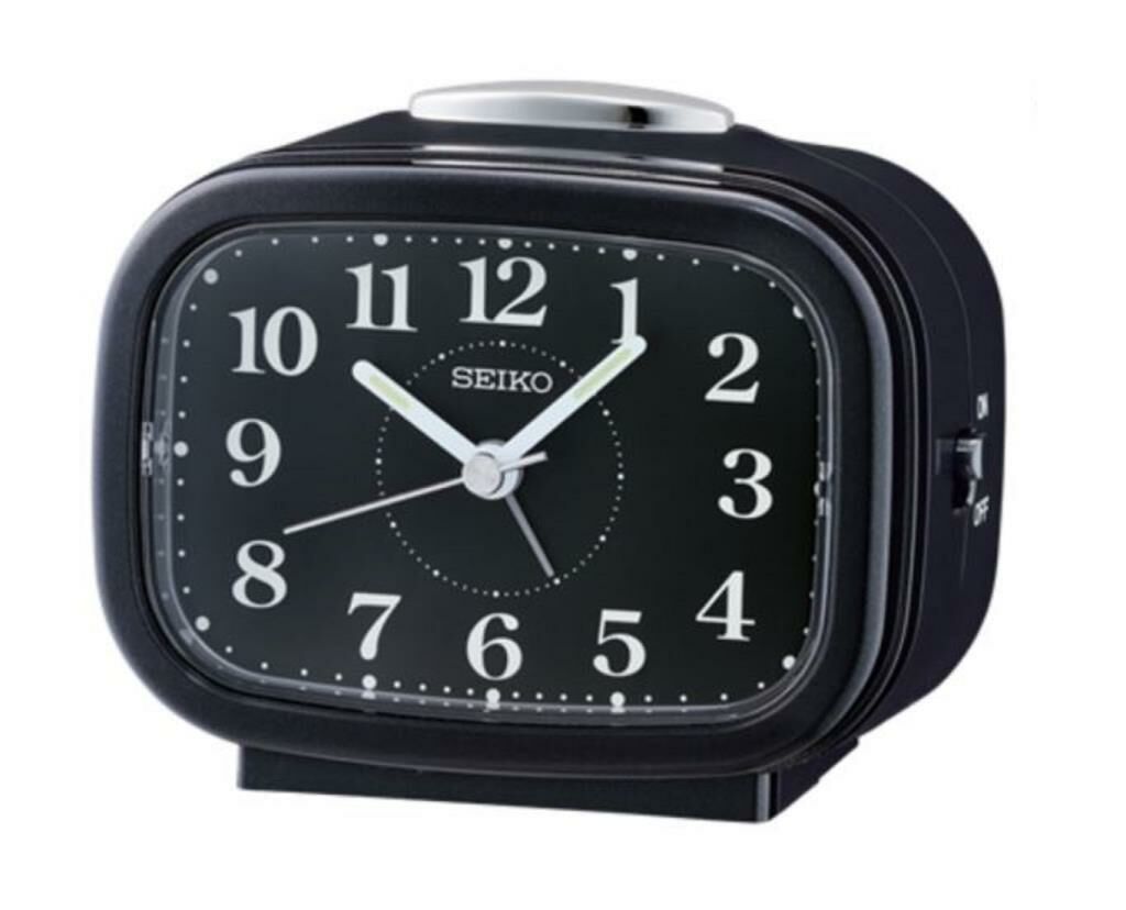Seiko QHK060J Sessiz Saniyeli Aydınlatmalı Bell Sesli Alarm 5 dk Ertelemeli Masa Saati