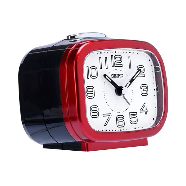 Seiko QHK060R Sessiz Saniyeli Aydınlatmalı Bell Sesli Alarm 5 dk Ertelemeli Masa Saati
