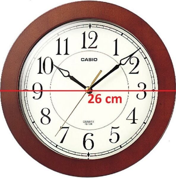 Casio IQ-126-5DF Kahverengi Plastik Kasa Duvar Saati