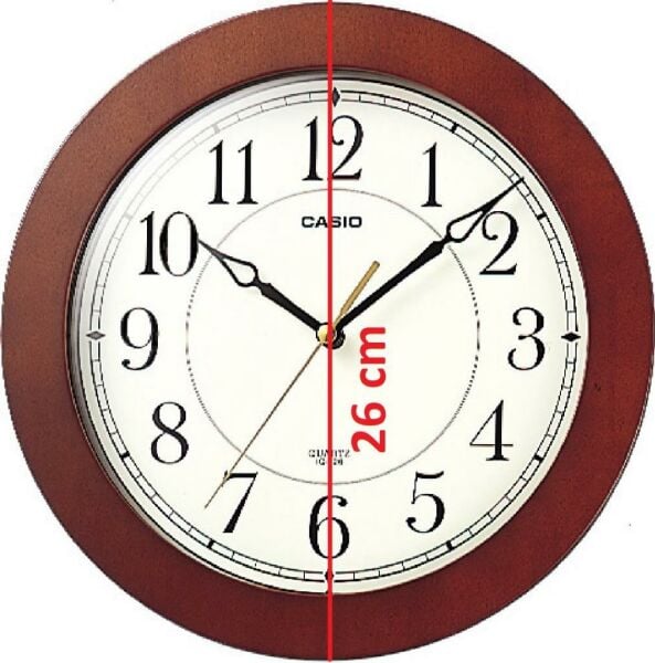 Casio IQ-126-5DF Kahverengi Plastik Kasa Duvar Saati