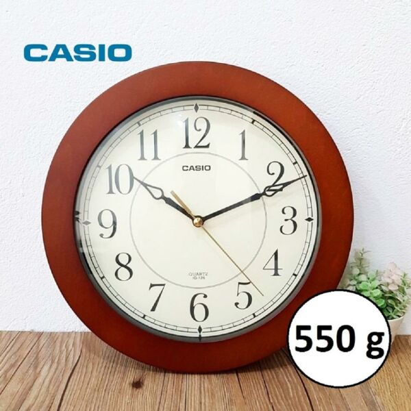 Casio IQ-126-5DF Kahverengi Plastik Kasa Duvar Saati