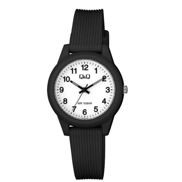 Q&Q VS13J001Y Siyah Renk Silikon 10 Bar Su Geçirmez Çocuk Kol Saati