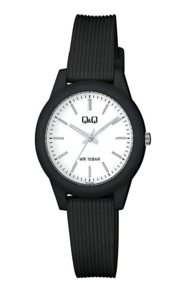 Q&Q VS13J003Y Siyah Renkli Çizgi Rakam Analog Çocuk Kol Saati