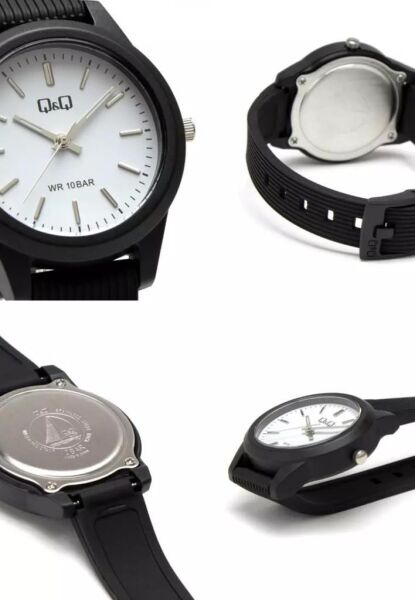 Q&Q VS13J003Y Siyah Renkli Çizgi Rakam Analog Çocuk Kol Saati