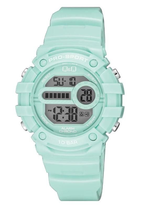 Q&Q G15A-002VY Yeşil Renkli Alarmlı Tarihli Kronometreli Işıklı Çocuk Kol Saati