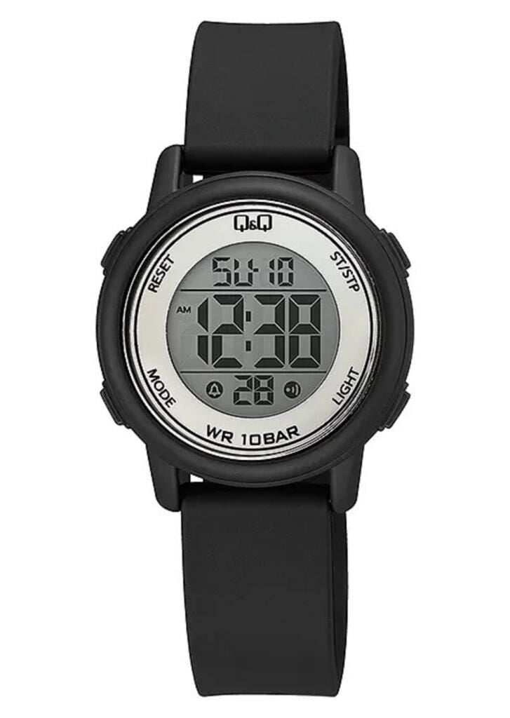 Q&Q G05A-02VY Siyah Renkli Alarmlı Tarihli Kronometreli Işıklı 10 Atm Çocuk Kol Saati
