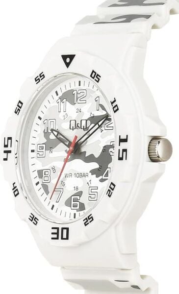 Q&Q V02A-012VY Kamujlaj Silikon 10 Bar Su Geçirmez Genç Kol Saati