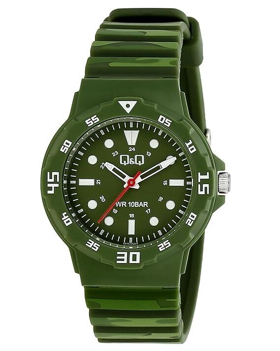 Q&Q V07A-012VY Kamuflaj Çocuk Kol Saati