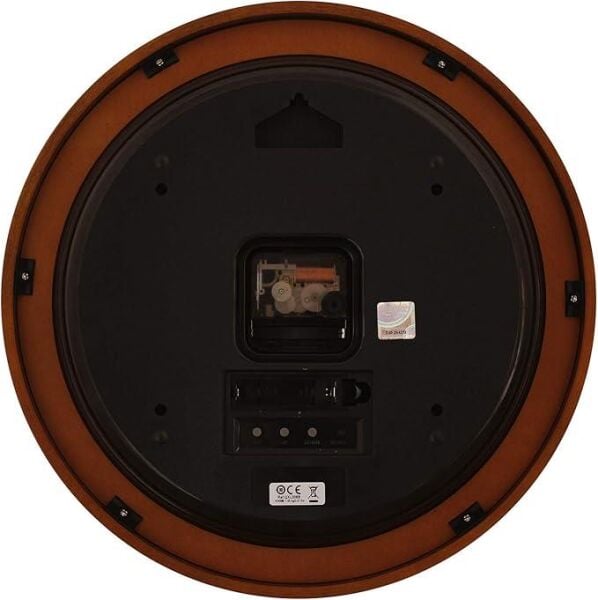 Seiko QXL008B Ahşap Akçaağaç Kasa Kahverengi Renkli 36 cm Çaplı Dijital Takvimli Sessiz Saniye Mekanizmalı Duvar Saati