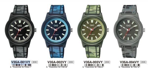 Q&Q V35A-002VY Kamuflaj Çocuk Kol Saati