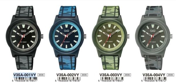 Q&Q V35A-003VY Kamuflaj Çocuk Kol Saati