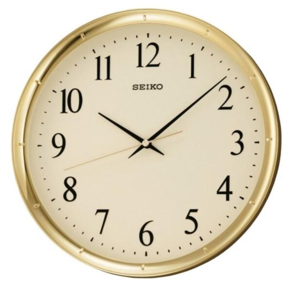 Seiko QXA417G Plastik Kasa Gold Renkli 31.1 cm Çaplı Quartz Mekanizmalı Duvar Saati