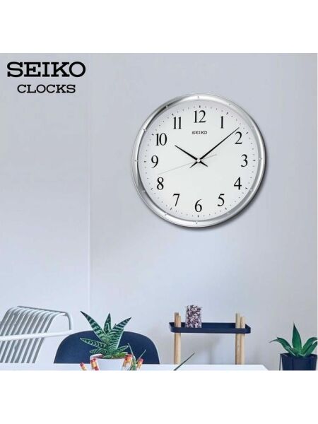 Seiko QXA417S Plastik Kasa Metalik Renkli 31.1 cm Çaplı Quartz Mekanizmalı Duvar Saati