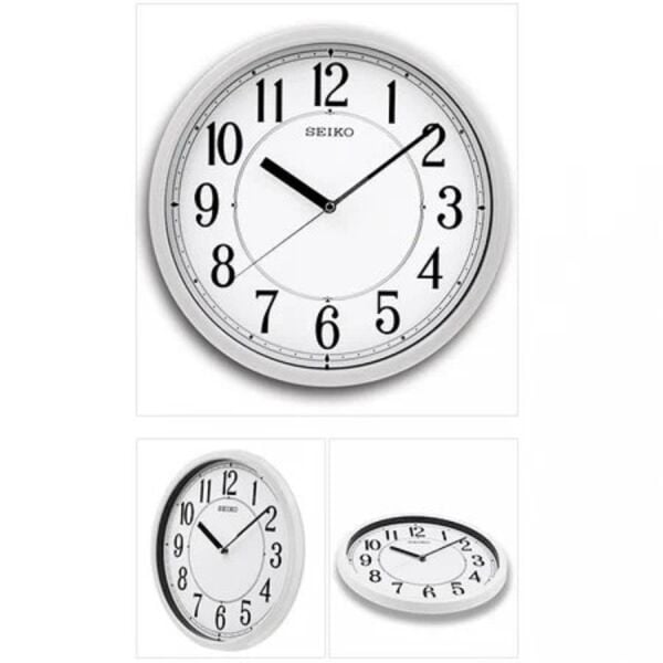 Seiko QXA756H Plastik Kasa Beyaz Renkli 30.5 cm Çaplı Quartz Mekanizmalı Duvar Saati