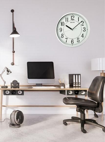 Seiko QXA756H Plastik Kasa Beyaz Renkli 30.5 cm Çaplı Quartz Mekanizmalı Duvar Saati