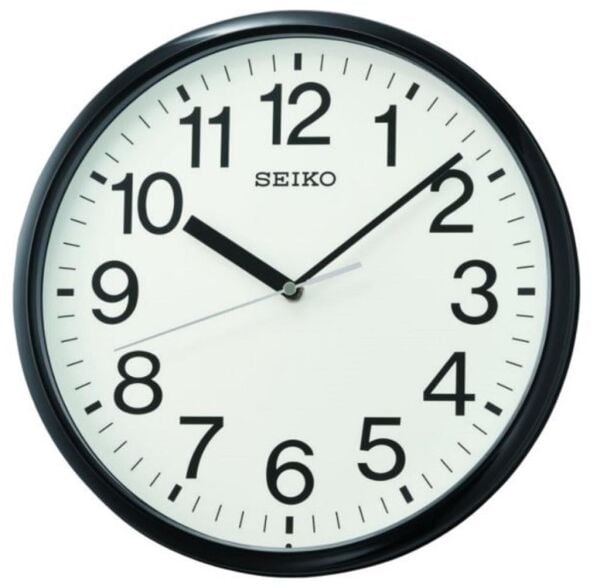 Seiko QXA756K Plastik Kasa Siyah Renkli 33 cm Çaplı Quartz Mekanizmalı Duvar Saati