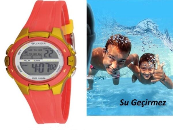 JAGA M1140-0GKG 7-12 Yaş Alarm Kronometre Aydınlatmalı Çocuk Kol Saati