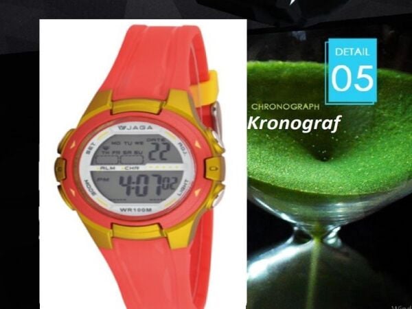 JAGA M1140-0GKG 7-12 Yaş Alarm Kronometre Aydınlatmalı Çocuk Kol Saati