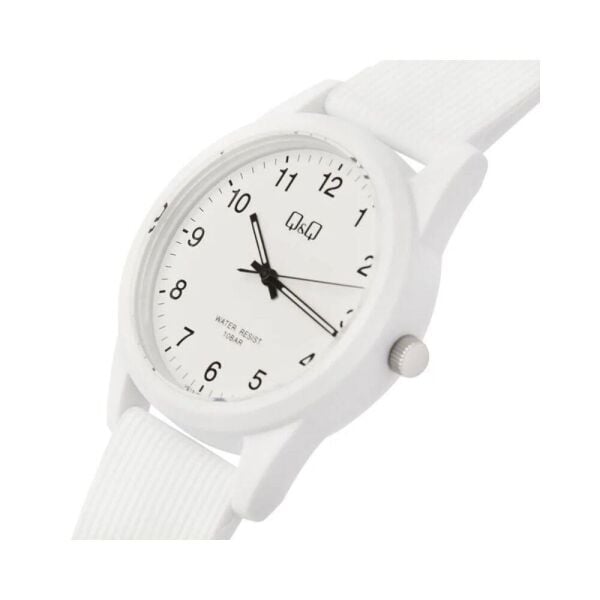 Q&Q VS12J006Y Beyaz Renkli Silikon 10 Bar Su Geçirmez Genç Kol Saati