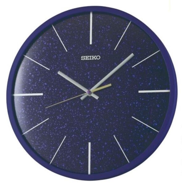 Seiko QXA828A Ahşap Kasa Lacivert Renkli 33 cm Çaplı Quartz Mekanizmalı Duvar Saati