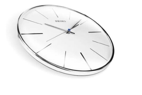 Seiko QXA634A Plastik Kasa Beyaz Renkli 30 cm Çaplı Şık Tasarım Dekoratif Sessiz Saniye Mekanizmalı Duvar Saati