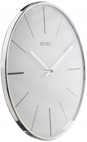 Seiko QXA634A Plastik Kasa Beyaz Renkli 30 cm Çaplı Şık Tasarım Dekoratif Sessiz Saniye Mekanizmalı Duvar Saati