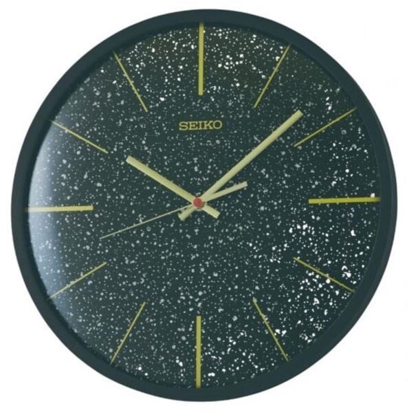 Seiko QXA828K Ahşap Kasa Siyah Renkli 33 cm Çaplı Quartz Mekanizmalı Duvar Saati