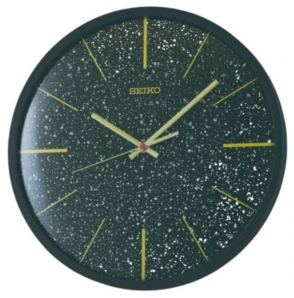 Seiko QXA828K Ahşap Kasa Siyah Renkli 33 cm Çaplı Quartz Mekanizmalı Duvar Saati