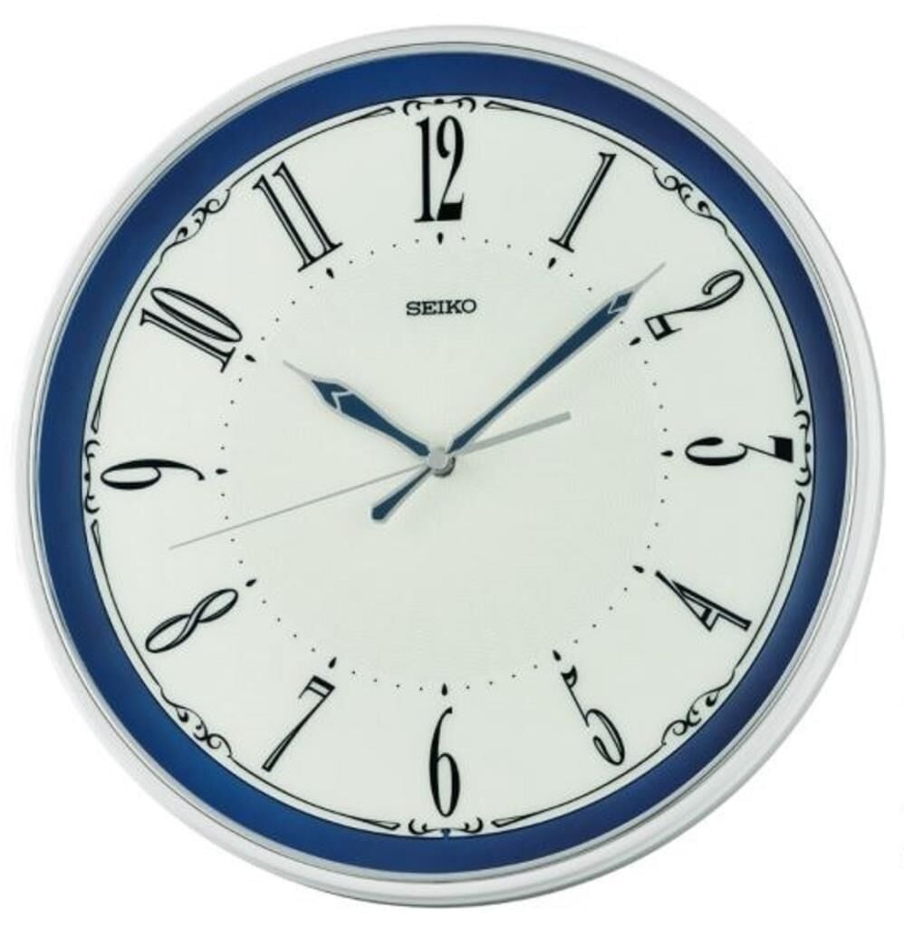 Seiko QXA834W Plastik Kasa Beyaz Renkli 34 cm Çaplı Quartz Mekanizmalı Duvar Saati