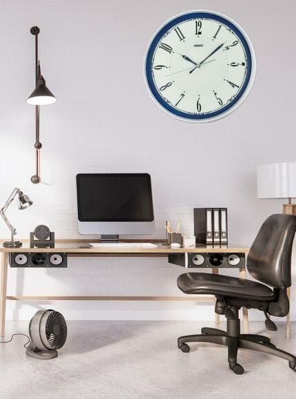 Seiko QXA834W Plastik Kasa Beyaz Renkli 34 cm Çaplı Quartz Mekanizmalı Duvar Saati