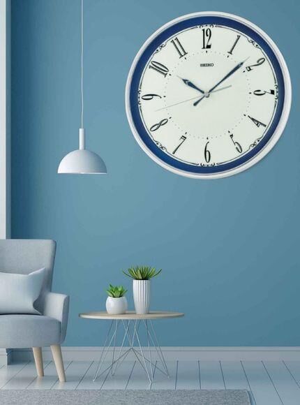 Seiko QXA834W Plastik Kasa Beyaz Renkli 34 cm Çaplı Quartz Mekanizmalı Duvar Saati