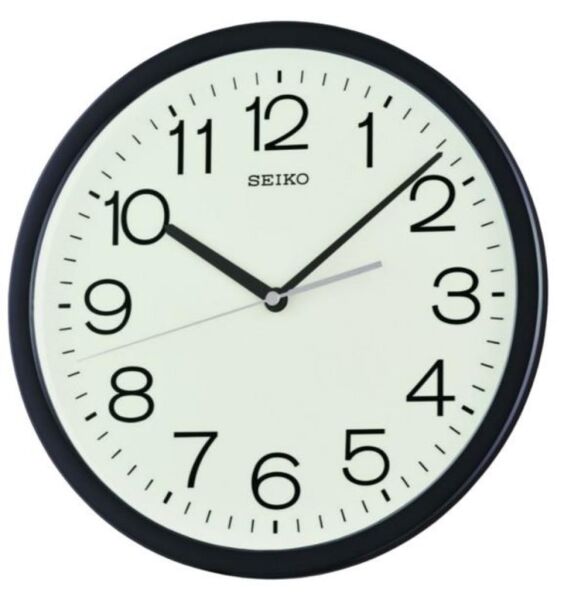 Seiko QXA847K Plastik Kasa Siyah Renkli 31 cm Çaplı Quartz Mekanizmalı Duvar Saati