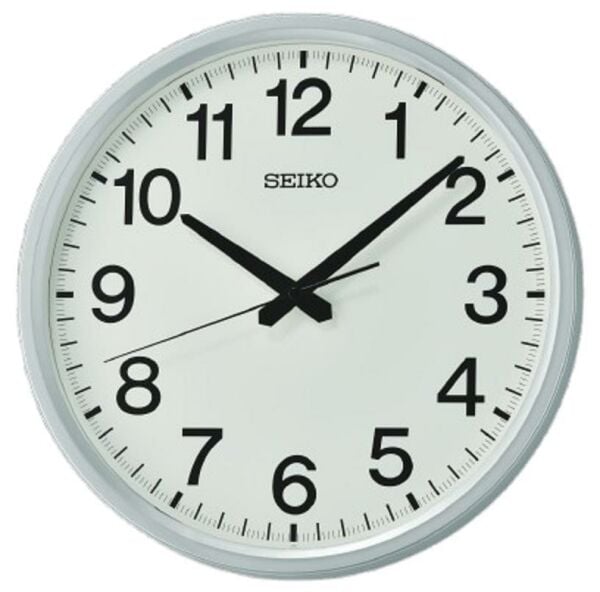 Seiko QHA009A Metalik Gri Renkli Plastik Kasa Beyaz Kadranlı Quartz Mekanizmalı Duvar Saati