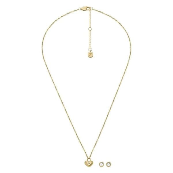 Fossil JF04881SET Kalpli Kadın Kolye ve Küpe Seti