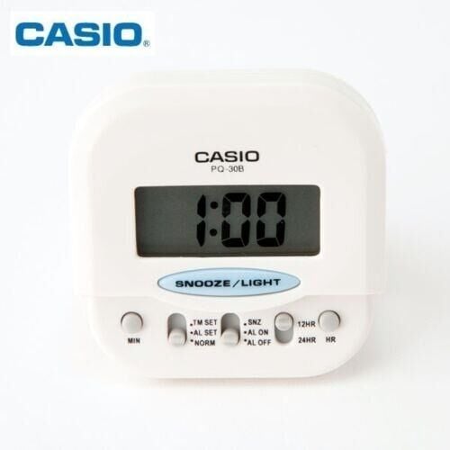 Casio PQ-30B-7DF Mini Seyahat Ertelemeli Beep Alarm Işıklı 12/24 Saat Dilimi Özellikli Masa Saati