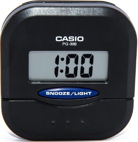 Casio PQ-30B-1DF Mini Seyahat Ertelemeli Beep Alarm Işıklı 12/24 Saat Dilimi Özellikli Masa Saati