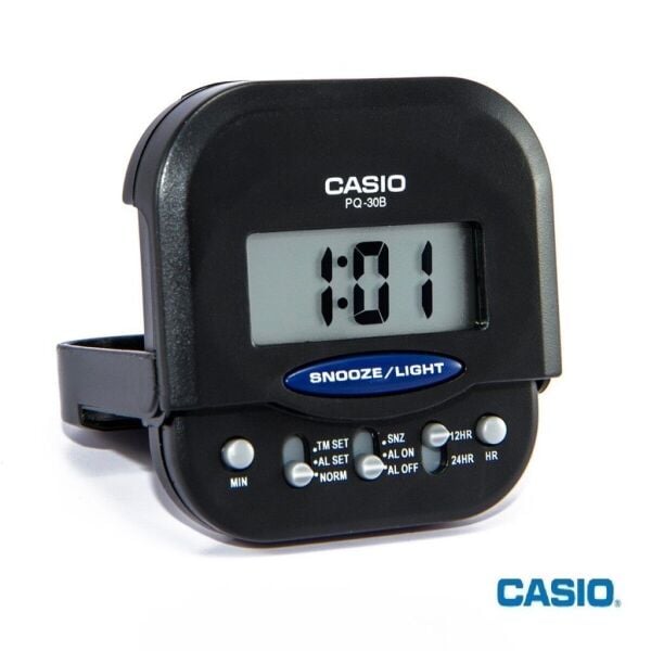 Casio PQ-30B-1DF Mini Seyahat Ertelemeli Beep Alarm Işıklı 12/24 Saat Dilimi Özellikli Masa Saati