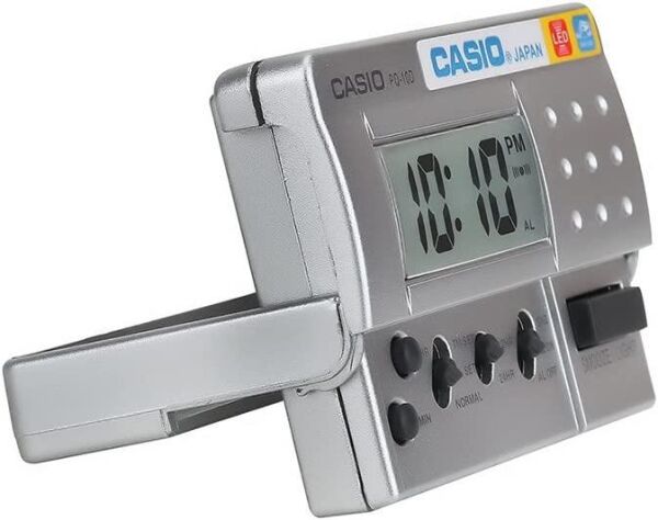 Casio PQ-10D-8RDF Mini Seyahat Ertelemeli Beep Alarm Işıklı 12/24 Saat Dilimi Özellikli Masa Saati
