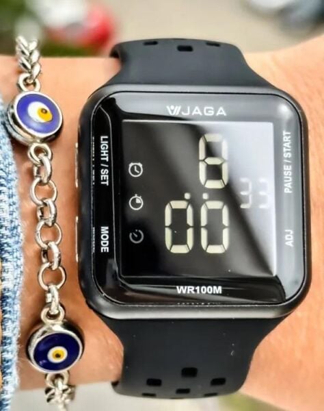 Jaga M1179-4AAX-DS-LB Alarm Kronometre Aydınlatmalı Dijital Genç Kol Saati
